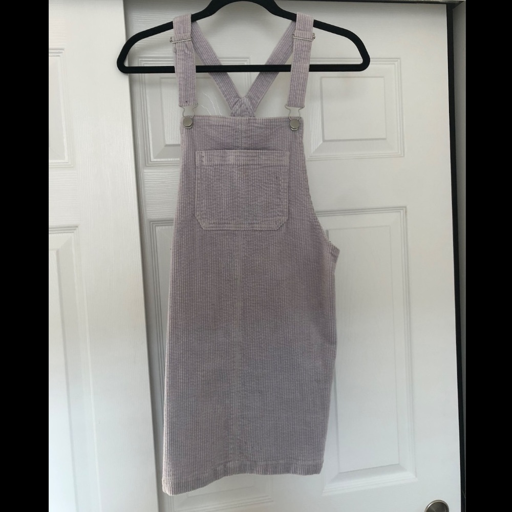 Purple Corduroy Overall Dress NWT